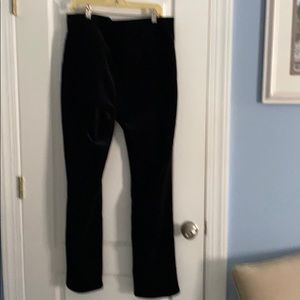 Black velvet pants